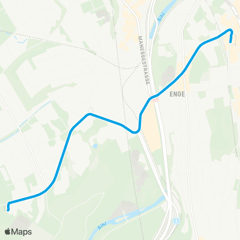 VBZ - Verkehrsbetriebe Zürich Zürich Enge, Bahnhof - Zürich, Albisgütli map