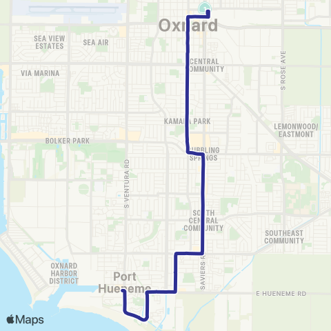 Gold Coast Transit Port Hueneme - OTC map