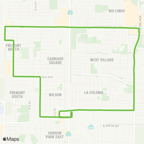 Gold Coast Transit North Oxnard map