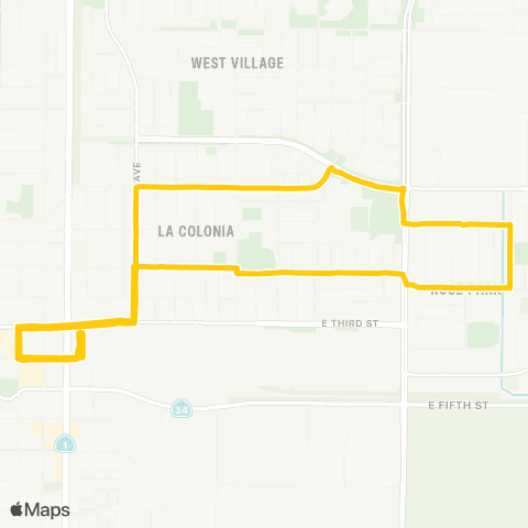 Gold Coast Transit Colonia - Downtown Oxnard map