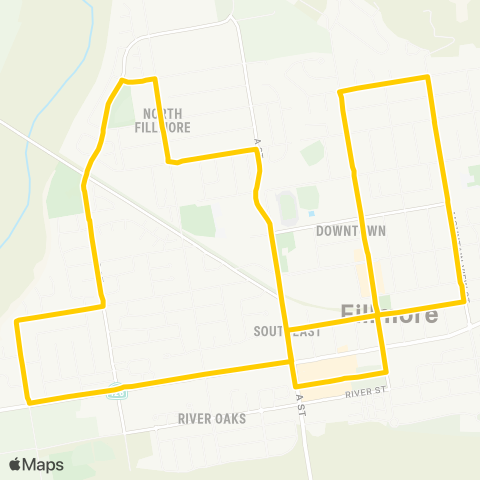 Valley Express Fillmore Loop map