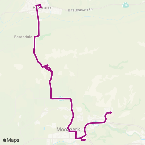 Valley Express Fillmore-Moorpark Route map