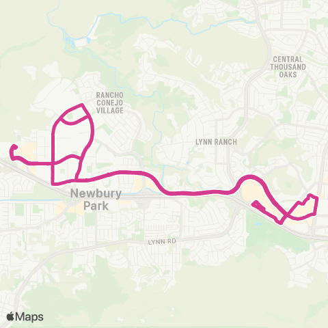 Thousand Oaks Transit Newbury Park - Rancho Conejo map