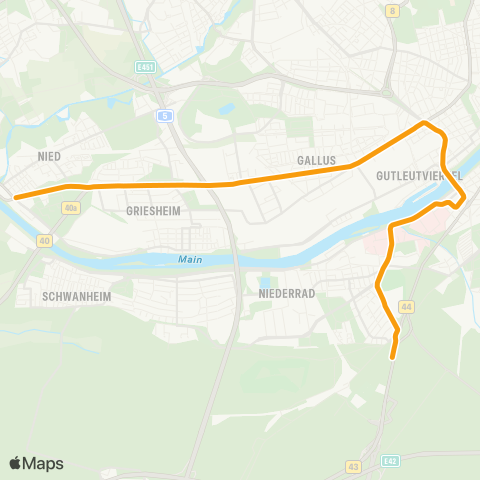 VGF Nied Kirche - Stadion Str.Nbahn map
