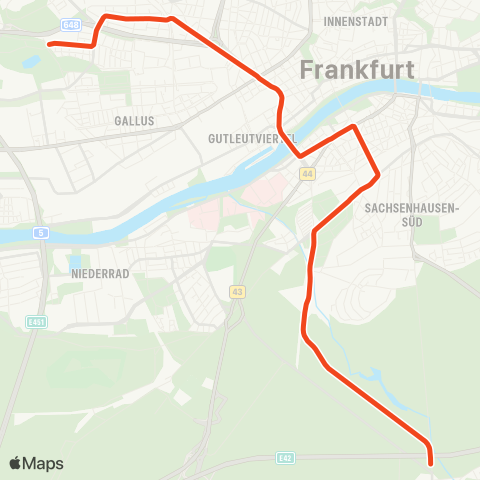VGF Neu-Isenburg Stadtgrenze - Rebstockbad map