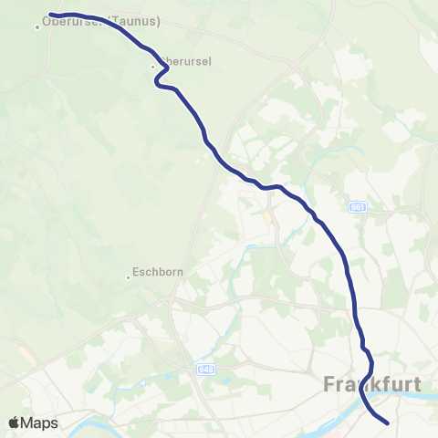 VGF Süd - Oberursel / Hohemark map