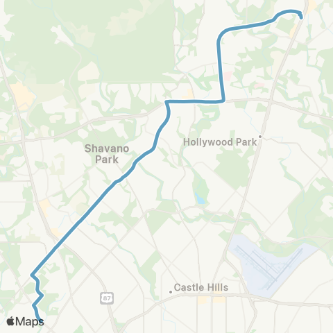 VIA Metropolitan Transit Huebner Crosstown map