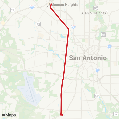 VIA Metropolitan Transit Primo Zarzamora map