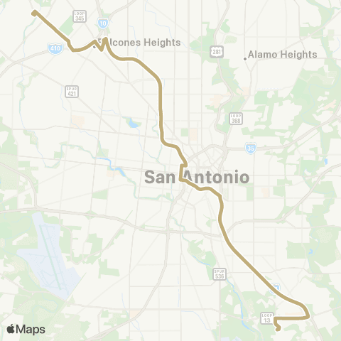 VIA Metropolitan Transit Brooks / Medical Center map
