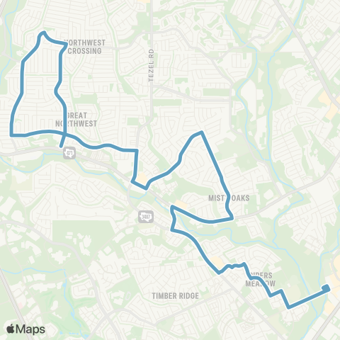 VIA Metropolitan Transit Ingram / Northwest Crossing map