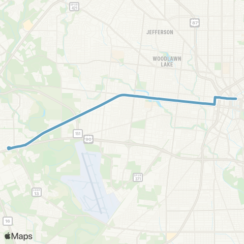 VIA Metropolitan Transit Commerce / Kel-Lac TC 76-64 Lineup map