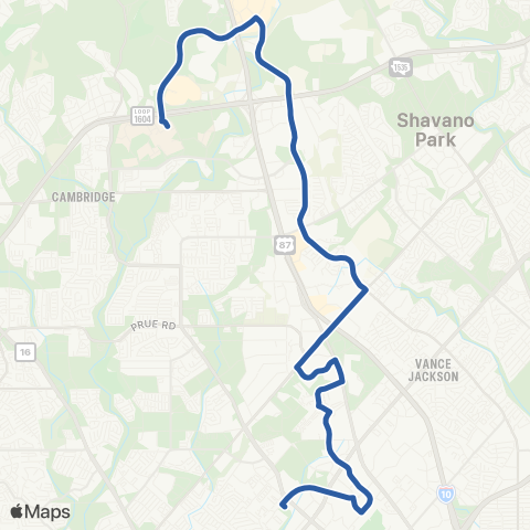 VIA Metropolitan Transit Medical Center / UTSA map