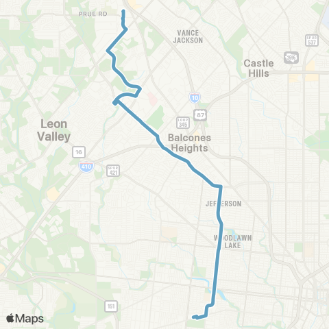 VIA Metropolitan Transit Babcock map
