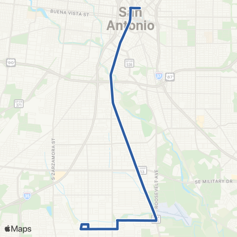 VIA Metropolitan Transit South Flores map