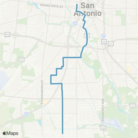 VIA Metropolitan Transit Commercial map