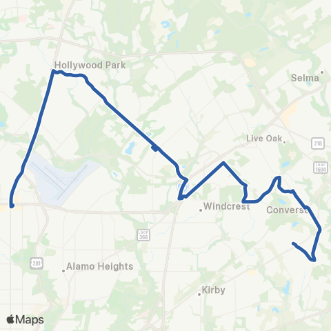 VIA Metropolitan Transit Thousand Oaks / Converse map