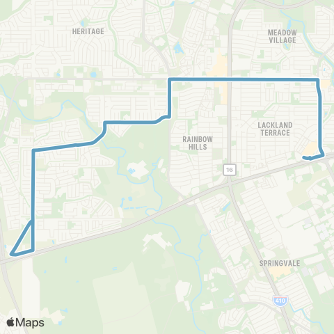 VIA Metropolitan Transit Kel-Lac / Heritage Park map