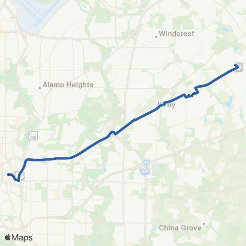 VIA Metropolitan Transit Kirby / Ventura map