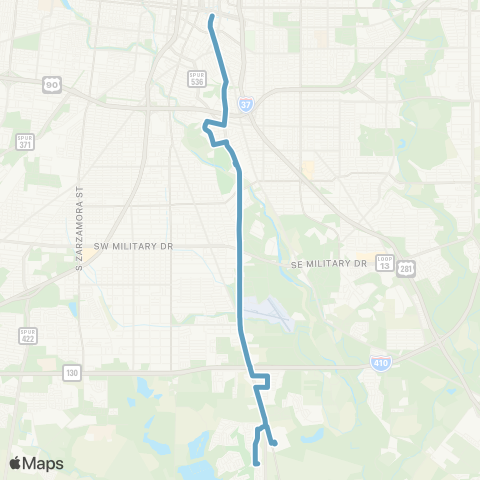 VIA Metropolitan Transit Roosevelt map