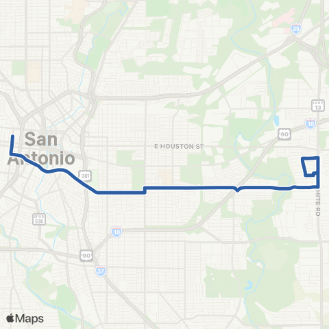VIA Metropolitan Transit Martin Luther King map