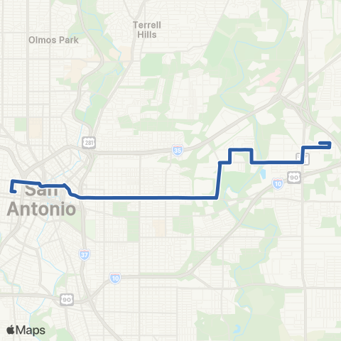 VIA Metropolitan Transit East Houston map