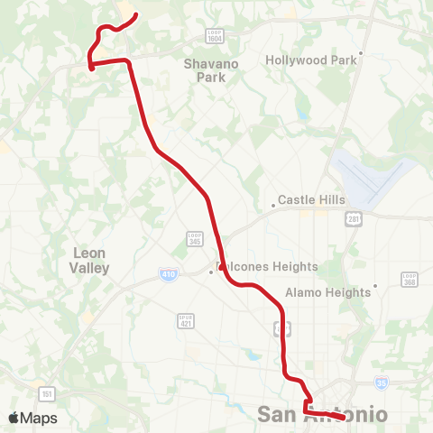 VIA Metropolitan Transit Roadrunner map