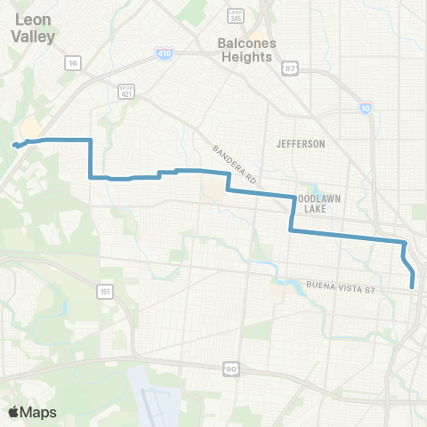 VIA Metropolitan Transit Poplar map