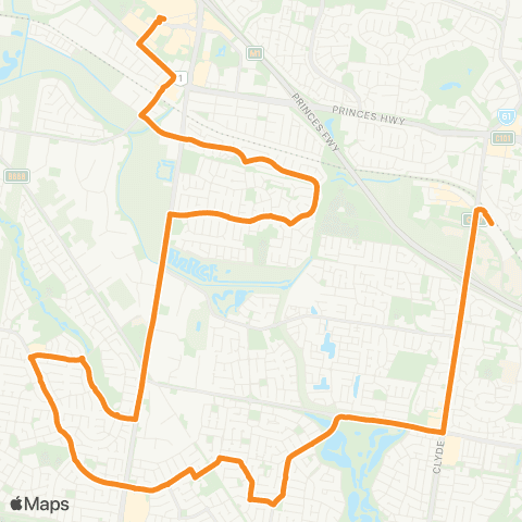 PTV - Public Transport Victoria Berwick Station - Fountain Gate SC map