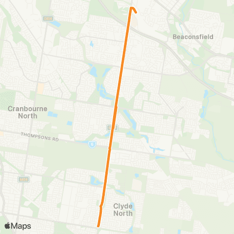 PTV - Public Transport Victoria Clyde - Berwick Station map