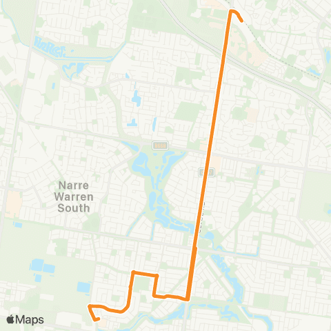 PTV - Public Transport Victoria The Avenue Village SC - Berwick Station map