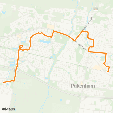 PTV - Public Transport Victoria Officer South - Pakenham Station map