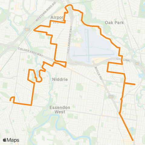PTV - Public Transport Victoria Keilor East - Moonee Ponds map