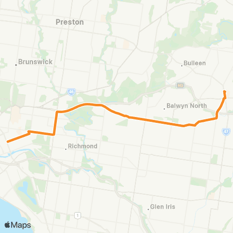 PTV - Public Transport Victoria Doncaster SC - City (King / Lonsdale St) map