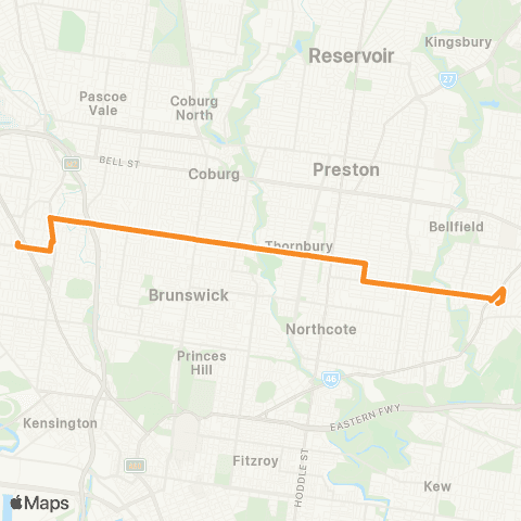 PTV - Public Transport Victoria Ivanhoe Station - Essendon Station map