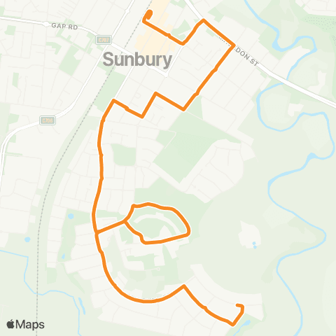 PTV - Public Transport Victoria Jacksons Hill - Sunbury Station map