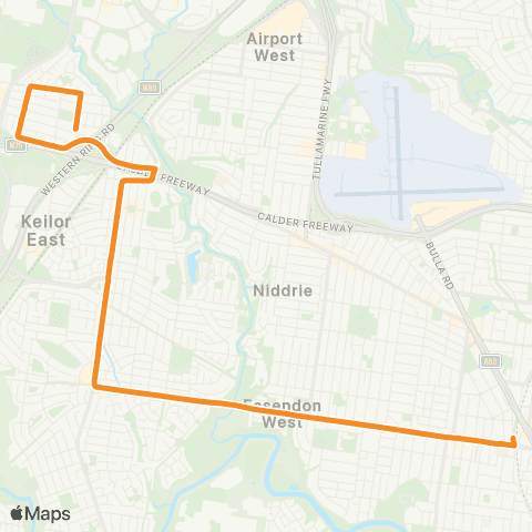 PTV - Public Transport Victoria Keilor Park - Essendon Station map
