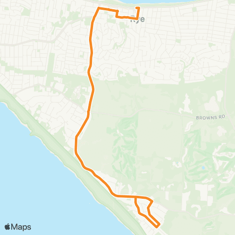PTV - Public Transport Victoria St Andrews Beach - Rye map