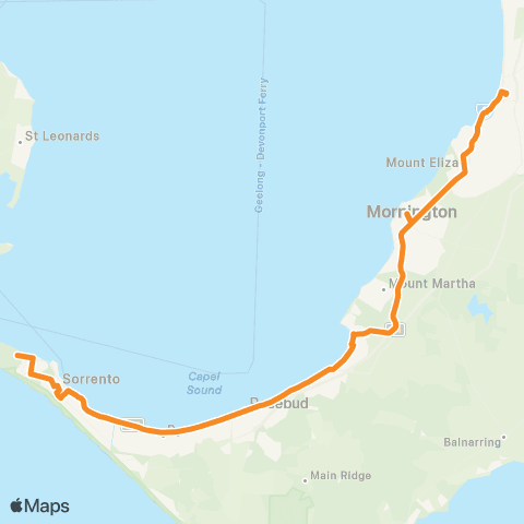 PTV - Public Transport Victoria Portsea - Frankston map