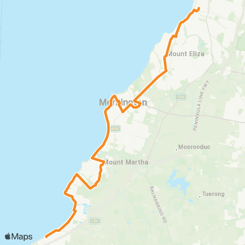 PTV - Public Transport Victoria Dromana - Frankston map