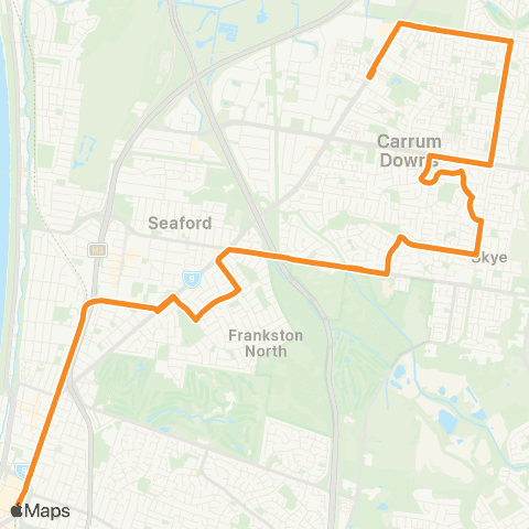 PTV - Public Transport Victoria Carrum Downs - Frankston map