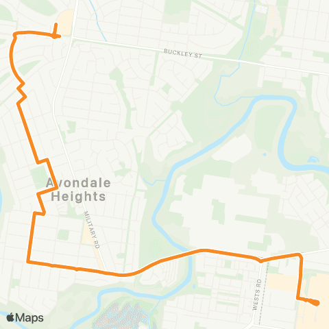 PTV - Public Transport Victoria Avondale Heights - Highpoint SC map
