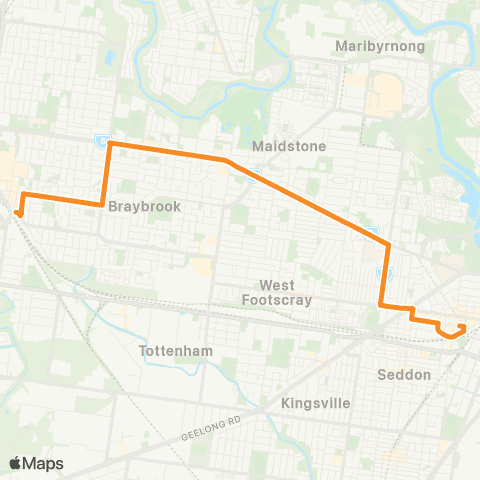 PTV - Public Transport Victoria Sunshine Station - Footscray map