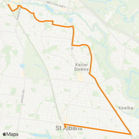 PTV - Public Transport Victoria St Albans Station - Watergardens Station map