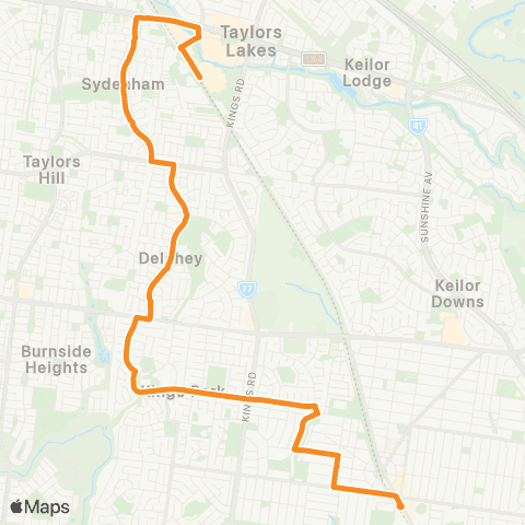 PTV - Public Transport Victoria St Albans Station - Watergardens Station map
