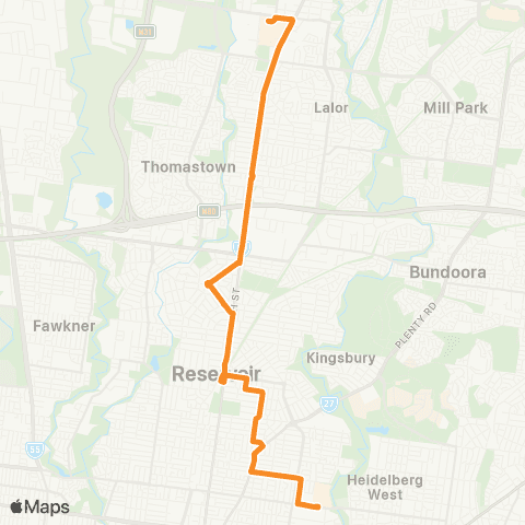 PTV - Public Transport Victoria Northland SC - Epping Plaza SC map