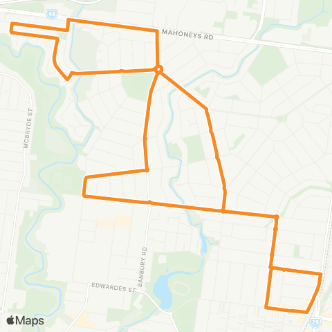 PTV - Public Transport Victoria Reservoir (clockwise) - Reservoir (anti-clockwise) map