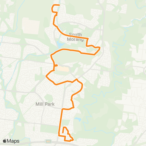 PTV - Public Transport Victoria Palisades - University Hill map