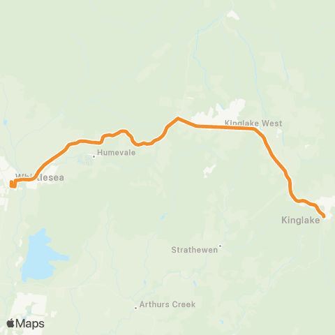 PTV - Public Transport Victoria Kinglake - Whittlesea map