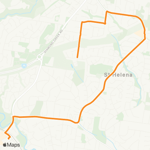 PTV - Public Transport Victoria St Helena West - Greensborough map