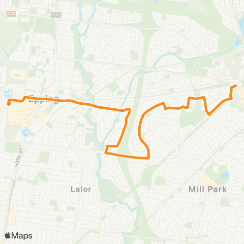 PTV - Public Transport Victoria Epping Plaza SC - South Morang Station map